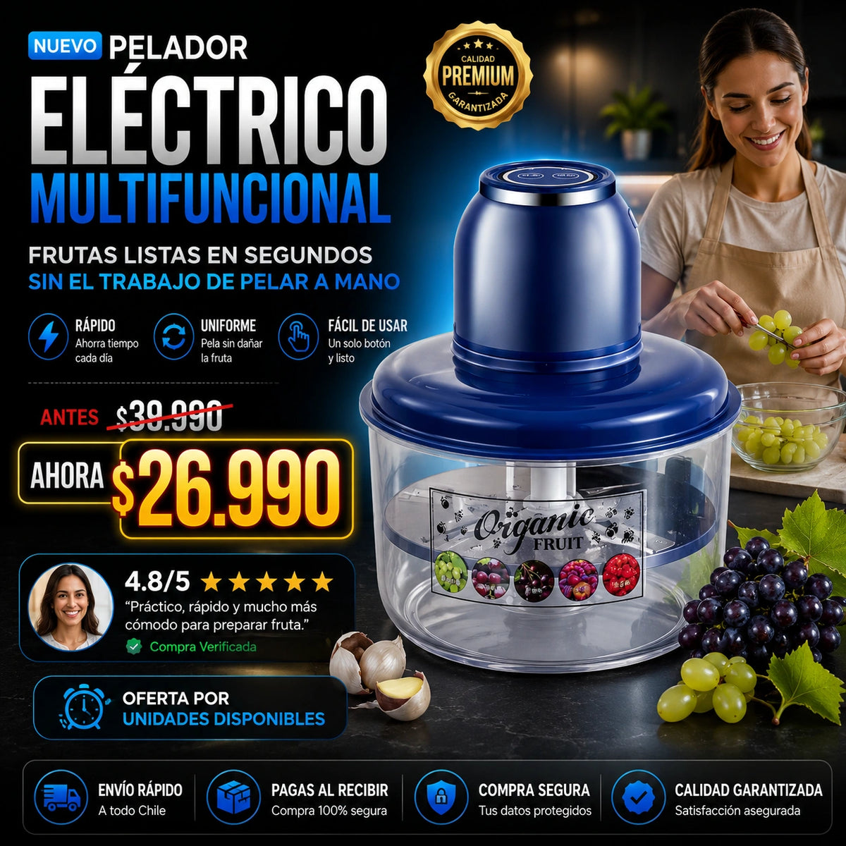 PELADOR ELÉCTRICO MULTIFUNCIONAL