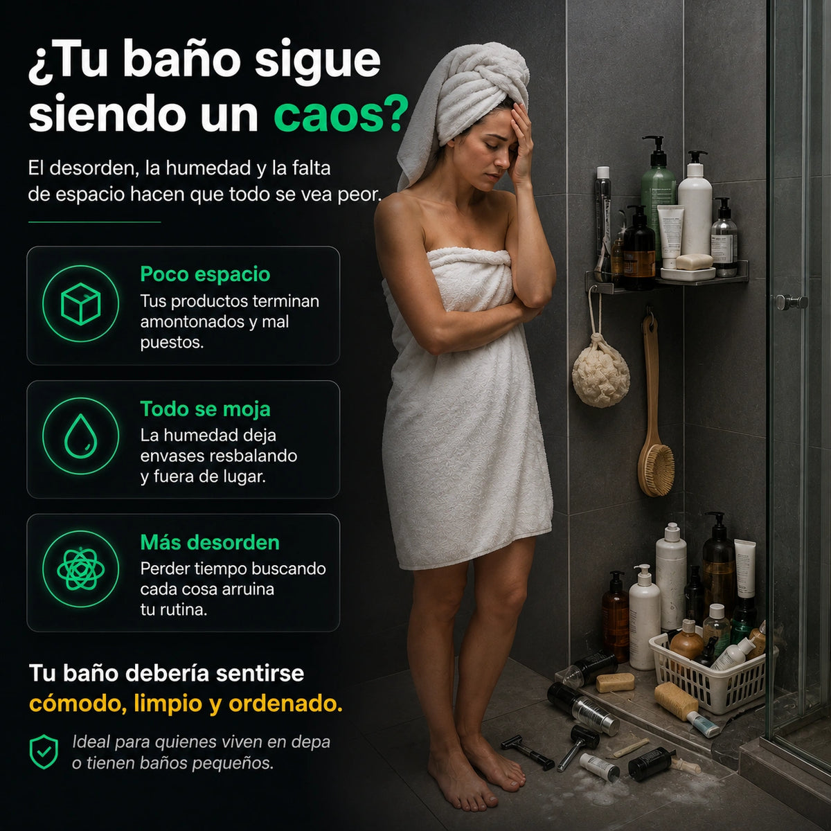 Organizador Esquinero De Ducha Y Baño