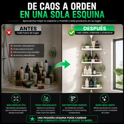 Organizador Esquinero De Ducha Y Baño