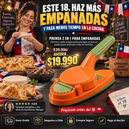 EmpanaFlash™ | Prensa 2 en 1 para empanadas