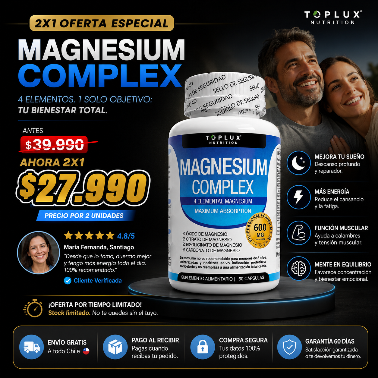 2X1 MAGNESIUM COMPLEX | 4 Formas de Magnesio para tu Rutina